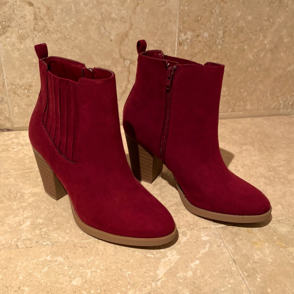 Burgundy/ Oxblood booties! Brand New-Never Worn